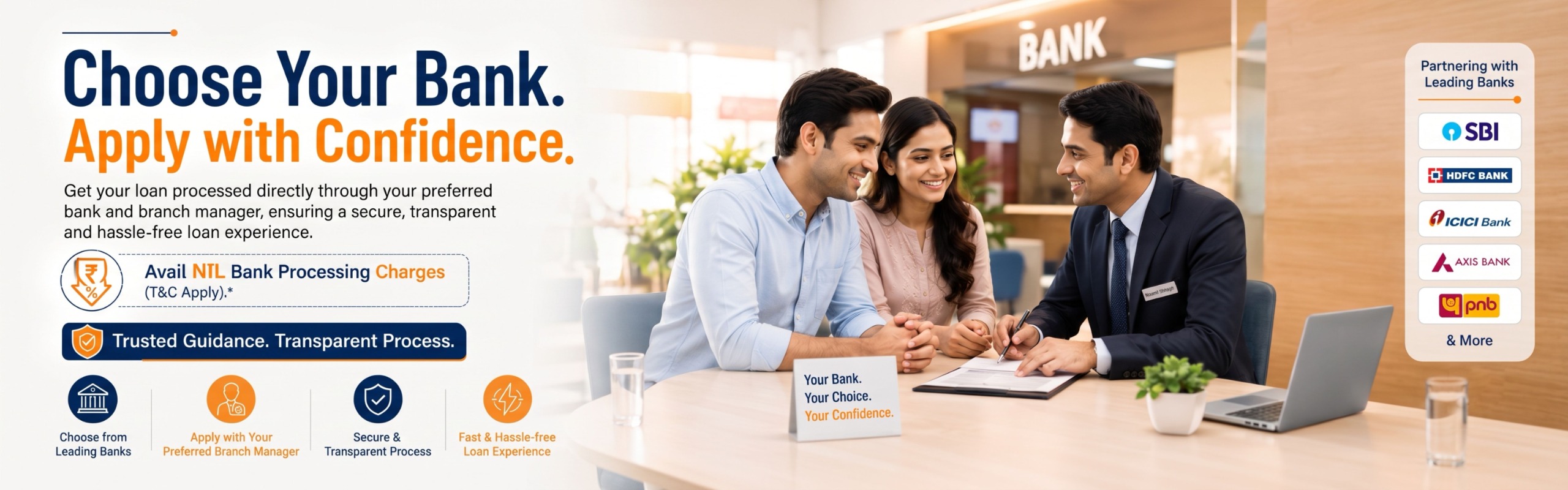Choose Your Bank. Apply with Confidence — Balaji Finserve partners with SBI, HDFC, ICICI, Axis, PNB & more